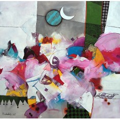Zohaib Rind, 36 x 36 Inch, Acrylic on Canvas, Abstract Painting, AC-ZR-321